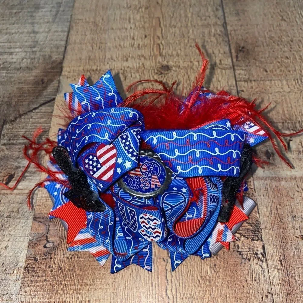 Lot of 12 boutique style‎ handmade bows